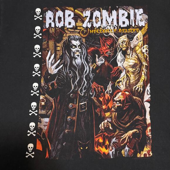 Vintage 1998 Rob Zombie Hellbilly Deluxe Shirt Size XL Pentagram Band Tee - Picture 3 of 8